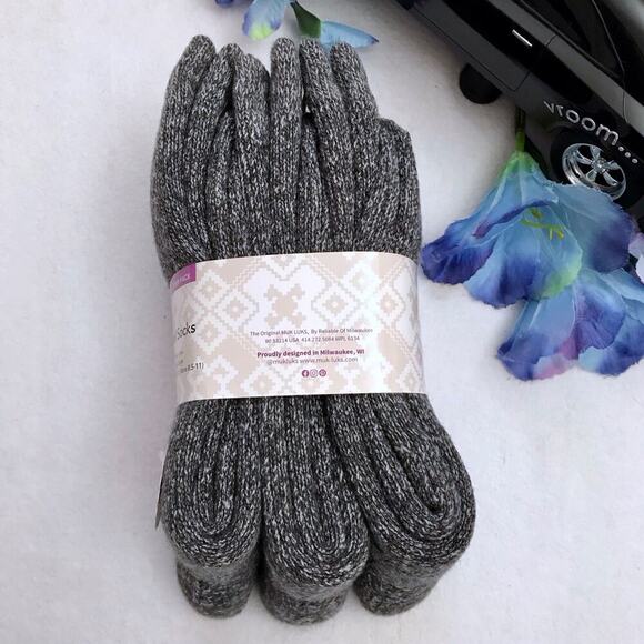 Muk Luks NWT 3 Pairs Pack Wool Blend Socks Adult L - Picture 3 of 7